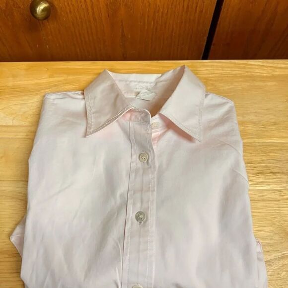 EUC J. Crew 3/4 Sleeve Light Pink Button Down Top #14 - Picture 10 of 10